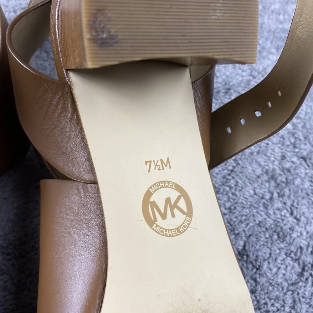 Michael Michael Kors Maribella Sandal Luggage‎ Womens 7.5 Brown